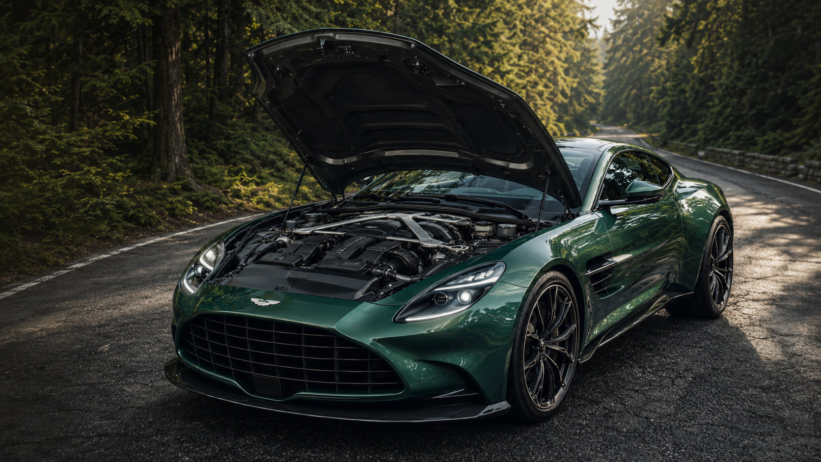 Aston Martin Vanquish V12 engine review close-up