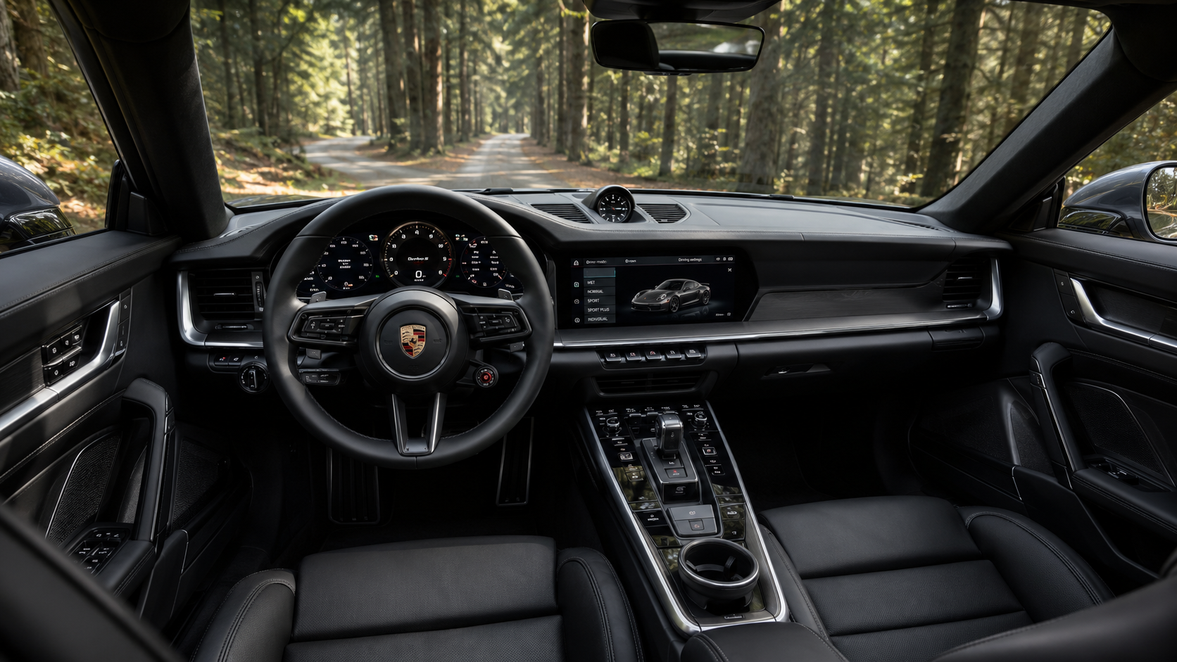 Porsche 911 Turbo S interior review with driver cockpit