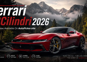 Ferrari 12Cilindri Review 2026 front view with modern V12 grand touring design.
